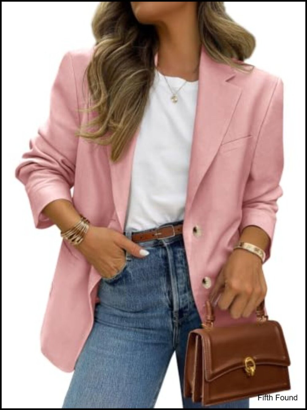Women's Open Front Blazer Notch Lapel Business Casual